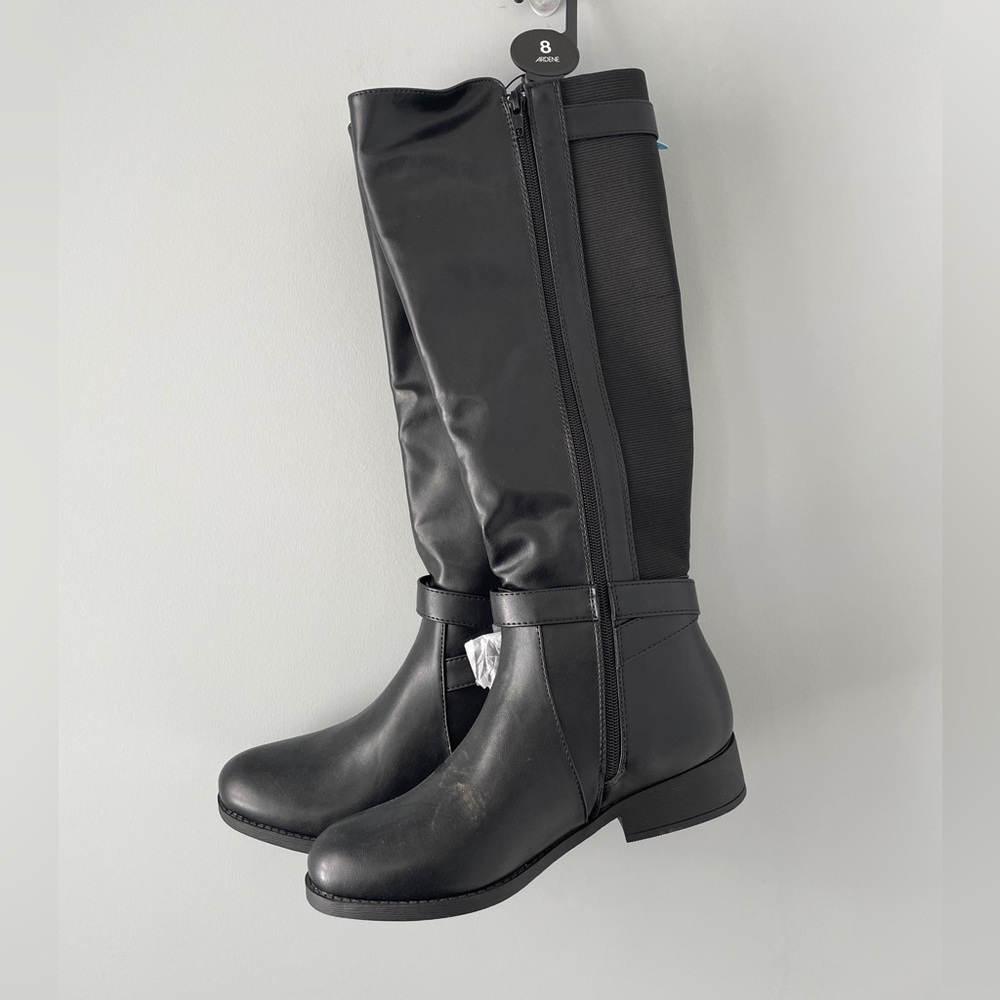 Tall black boots - size 8
